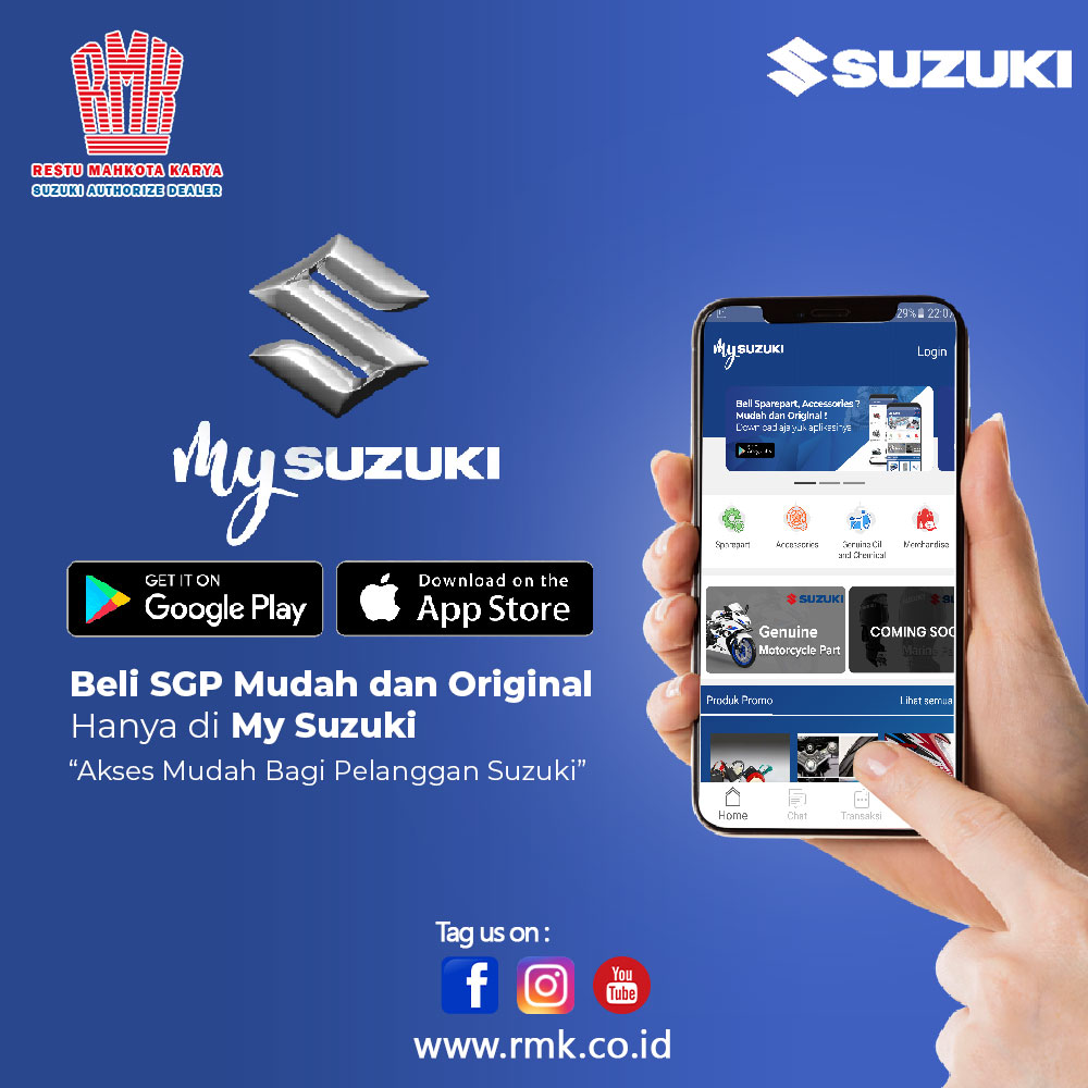 Cari Sparepart Original Suzuki di aplikasi my suzuki RMK Cimanggis