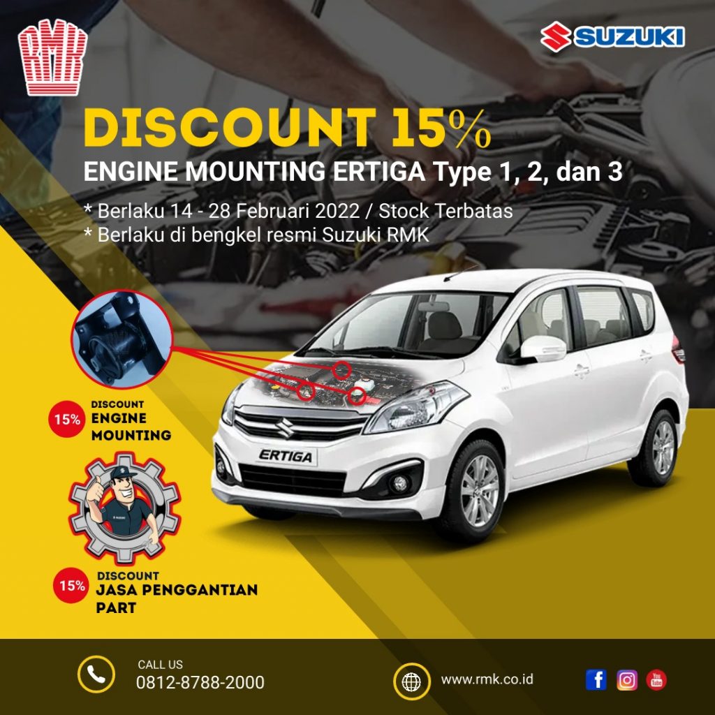 Promo Engine Mounting Diskon 15%, Suzuki RMK Cimanggis