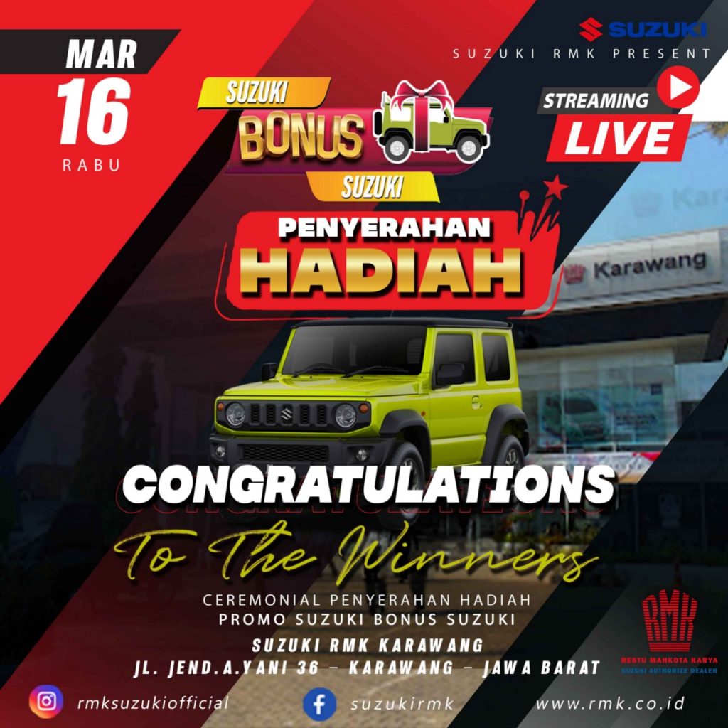 Penyerahan Hadiah Suzuki Bonus Suzuki, Suzuki RMK CImanggis