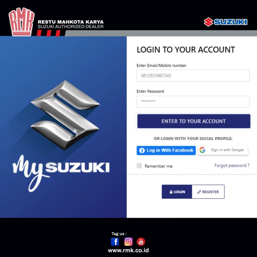 Login My Suzuki, Suzuki RMK Cimanggis