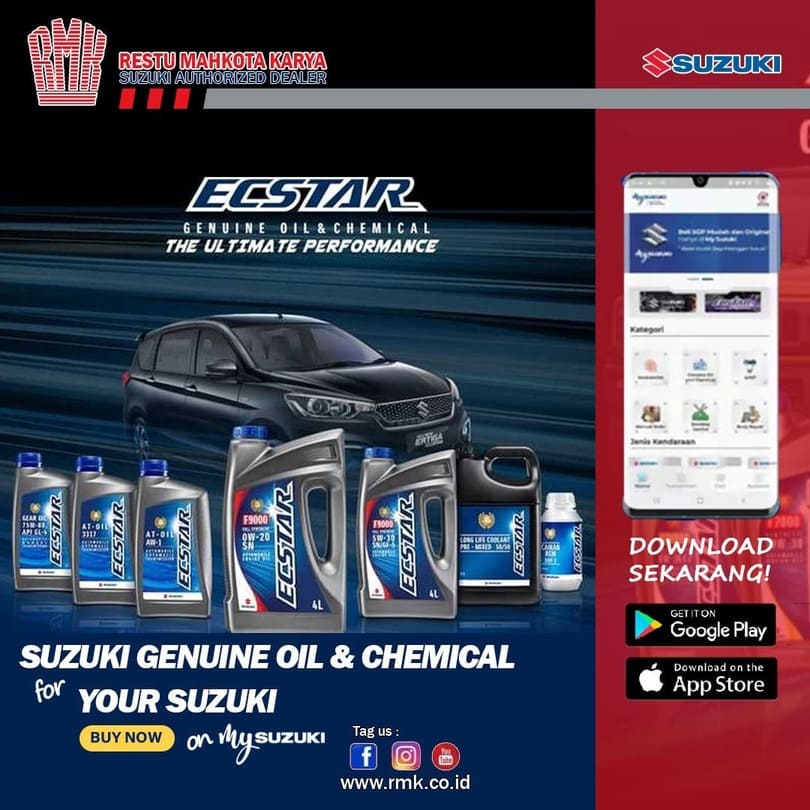 Cari Oli Terbaik Mobil Suzuki? Suzuki RMK Cimanggis