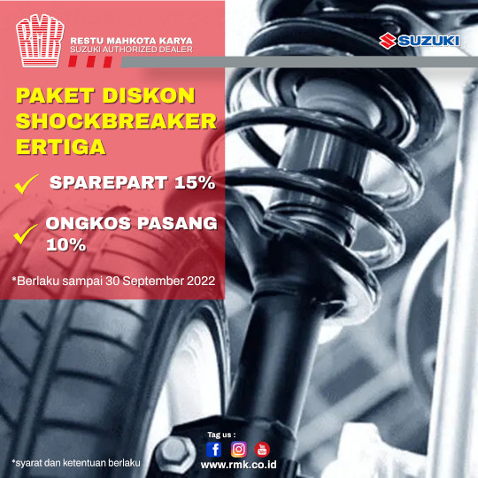 Promo Diskon Penggantian Shockbreaker Ertiga, Suzuki RMK Cimanggis